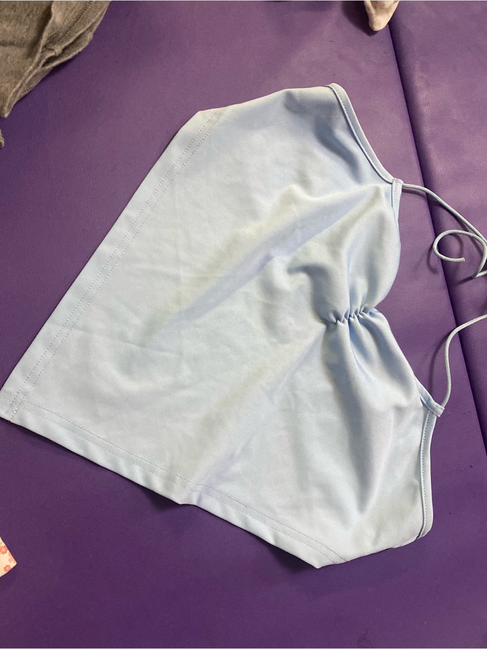 Urban Outfitters Light Blue Crop Halter Top